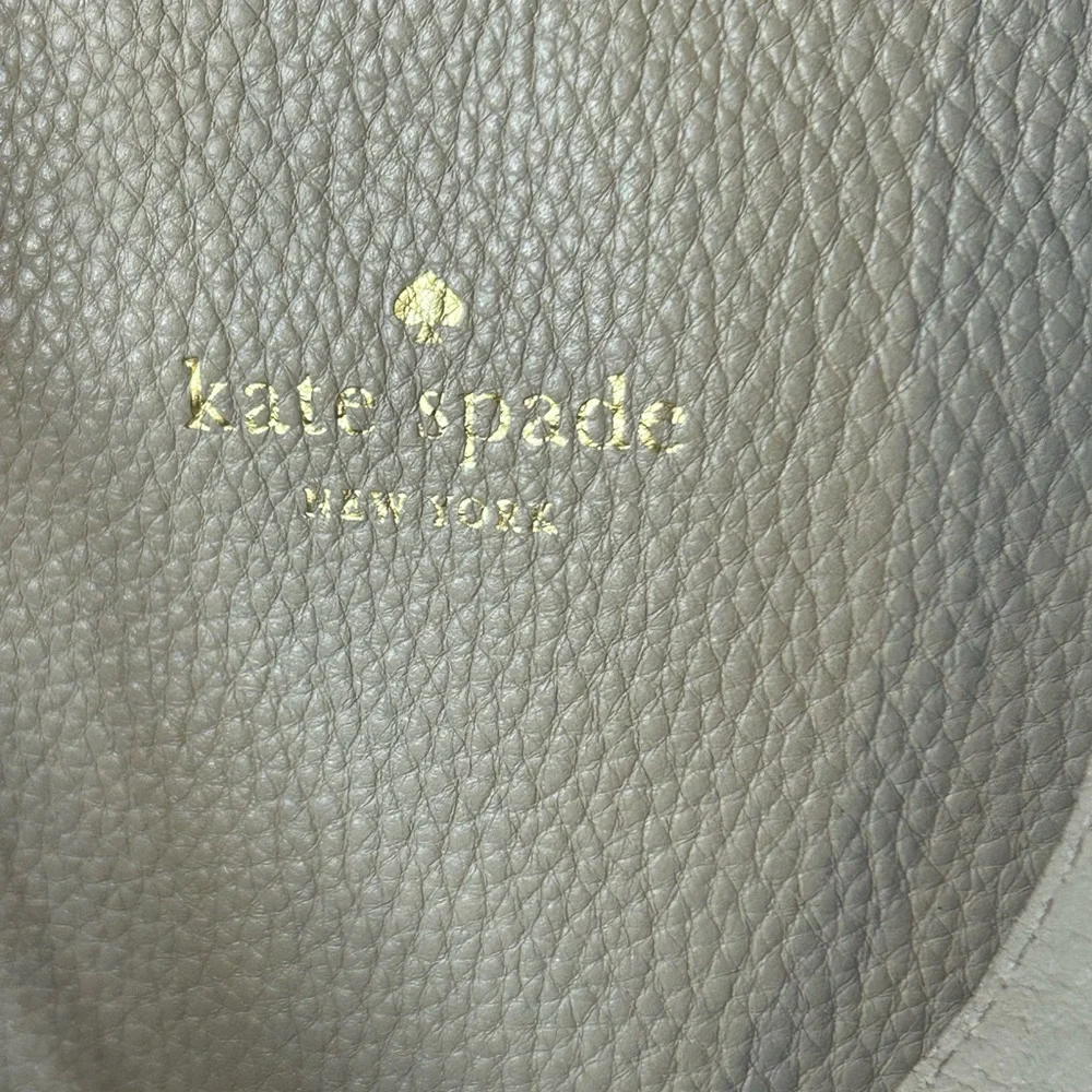 Kate Spade Grey Street Dominique Leather Satchel Bag Gray Crossbody